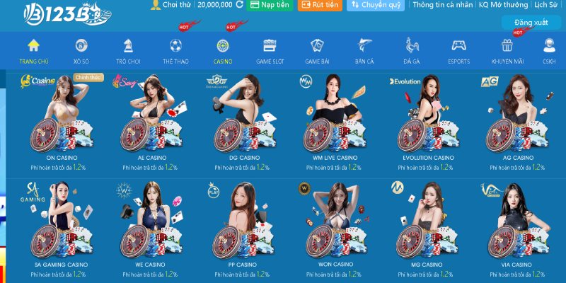 Sòng bạc trực tuyến 123BET